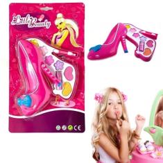Kit Estojo Maquiagem Infantil Gloss - Maquiagem Para Boneca com Estojo Sapatinho - PANAMI