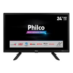 Smart TV LED HD 24'' Philco, 1 HDMI, 1 USB, Wi-Fi - PTV24G50SN