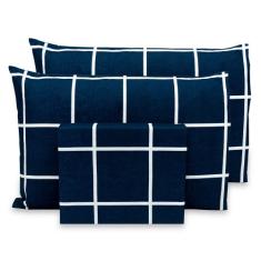 Lençol Queen de Cima Estampado 3 pçs Percal Flex 400 Fios Macio - BEM 