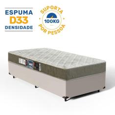 Cama Box com Colchão de Espuma D33 Castor Sleep Max Solteiro 78cm