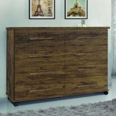 Comoda 8 Gavetas Com Rodizios Jade - Moveis Primus