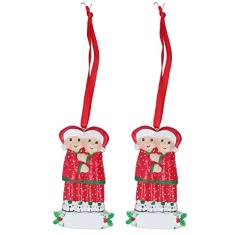 2 Peças de Pingente de árvore de Natal Esculpido Pintado à Mão Deco Enfeite de Suspensão de Natal para Casa 22 W252 é Pintado à Mão Com Cores Vibrantes e um Revestimento Protetor