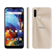 Smartphone Philco HIT P10 128GB Dourado 4G - Octa-Core 4GB 6,2 Câm. Tr