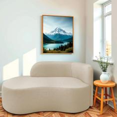 Divã Recamier Orgânico Tokyo 180cm Lado Esquerdo Bouclé - Doce Sonho M