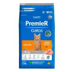 Ração Premier Ambientes Internos Gatos Adultos Frango 1,5kg