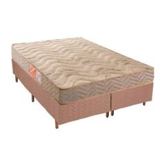 Cama Box Queen: Colchão Espuma Paropas D33 Pasquale + Base CRC Suede C
