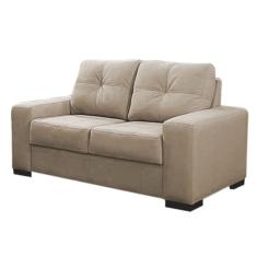 Sofá 2 Lugares 150cm Turim Couro Bege 66 - Gran Belo
