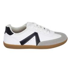 Tenis Feminino Vizzano Casual Recortes Macio Branco/Preto 34,0 BR-Feminino