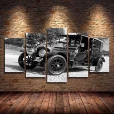 Quadro 3 Cavalos 63x130mt 5 peças em Tecido