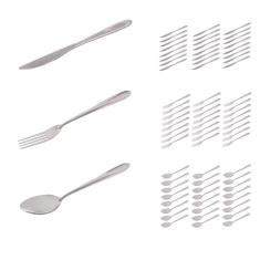 Conjunto 72 Talheres Garfo Colher Faca Inox Luxo
