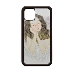 White Wing Pretty Girl Pintura chinesa para iPhone 12 Pro Max Capa para Apple Mini Mobile Case