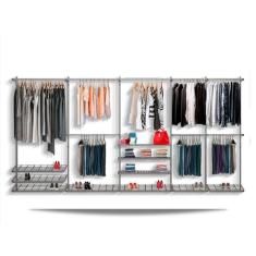 Guarda roupa closet aramado aberto armário modulado roupeiro 4,00 BR