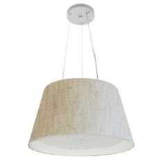 Lustre Pendente Cone Md-4119 Cúpula Em Tecido 21/40x30cm Rust