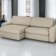 Sofá Cosmos - Retrátil / Reclinável 260 Cm Marfim