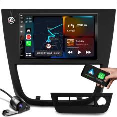 kit multimidia mp5 com bluetooth carplay 2 entradas usb + moldura de 7