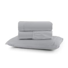 Jogo De Lençol Solteiro 02 Peças Micro Percal 400 Fios Macio - Cecília