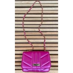 Bolsa feminina pequena de lado ombro e transversal alça corrente - MAN