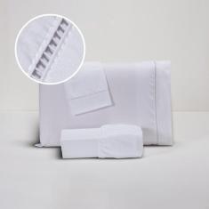 Lençol Suave 400 Fios Com Fronhas Percal Ponto Palito Soft - DECORALAR