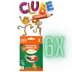 Kit 6 Massinha de Modelar 6 Cores Leo e Leo 90G Atacado - Leo&Leo