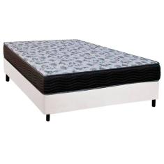 Cama Box Casal: Colchão Espuma D33 Ortobom /Ep Fort Tech Iso 100 + Base Crc Courano White(138X188)