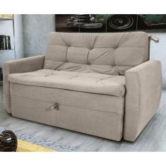 Sofá Cama Para Sala De Estar Hiro Veludo Turkey Cappuccino