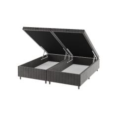 Base Box Baú King Ibiza 35cm 2,03m 1,93m Grafite