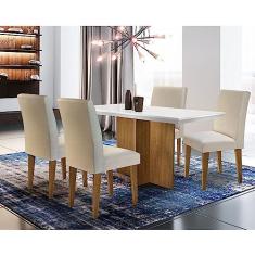Conjunto Sala de Jantar Olimpia com 4 Cadeiras Grécia Rufato