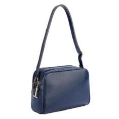 Bolsa quadrada de couro liso Daiana-Feminino