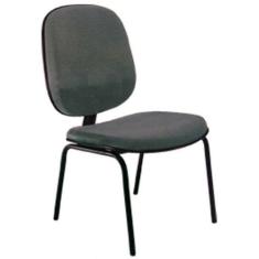 Cadeira Diretor sem Braços Base Fixa com 4 pés Linha Uno Preto - Desig