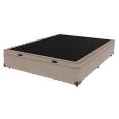 Base Box com Baú Bege Viúvo 128cm de Madeira KazaMix