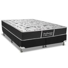 Conjunto Box Queen: Colchão Molas Probel Bonnel ProDormir Sleep + Base CRC Suede Black(158x198)