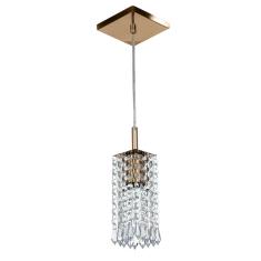 Pendente Quadrado Clearcrillic Cristal Acr lico Cobre