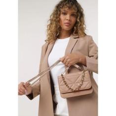 Bolsas Femininas Transversal Bordada Com Alça De Corrente-Feminino