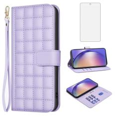 Asuwish Capa de telefone para Samsung Galaxy A54 5G Capa carteira com protetor de tela de vidro temperado alça de pulso suporte para cartão de crédito capa flip celular A545G A 54 54A 4G G5 SM A546U