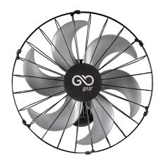 Ventilador Oscilante de Parede 50cm Goar Metal Preto 127V