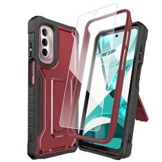 DUOPAL Capa para Motorola g Stylus 4G 2022, proteção de nível militar, à prova de choque, com protetor de tela HD de vidro temperado e suporte compatível com Moto g Stylus 4G 2022 telefone de 6,8