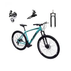 Bicicleta Aro 29 Ksw Xlt 24v Câmbio Shimano Acera K7 Garfo Trava Freio A Disco - Azul Tam.15