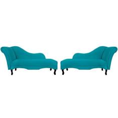 Kit 02 Recamier Namoradeira Divã Lado Direito e Esquerdo Olivia Suede 