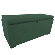 Puff Retangular Baú 80 Pé D Cama Solteiro Porta Brinquedos - Moveis Ag