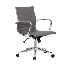 Cadeira De Escritório Office Sevilha Pu Cinza Baixa Rivatti