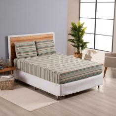 Jogo de lençol dia a dia  estampado queen 3 pçs - MAYRA ENXOVAIS, List