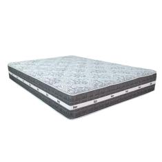 Cama Box Baú Marrom E Colchão Black Graphite Molas Ensacadas King 193x203x32 Anjos