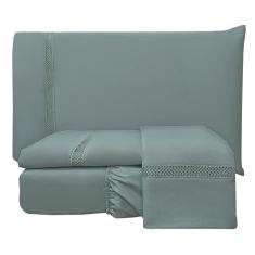 Jogo De Lençol Queen Infinito 300 Fios 4 Peças - Chumbo