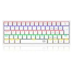 Teclado Mecânico Gamer Redragon Fizz Lunar White - ABNT2 - Switch Brown - Branco K617-R-W (PT-Brown)-Unissex