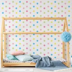 Adesivo de Parede Bolinhas Coloridas Candy Colors 144un - Quartinhos