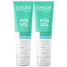 Sunless Kit 2x Loção Pós-Sol 120g Aloe Vera e Camomila  Refresca e Hid