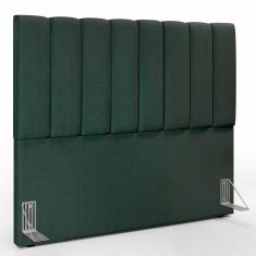Cabeceira Cama Box Casal 140 cm Dália W01 Linho Verde Musgo - Lyam Decor