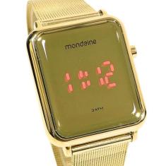 Relógio Mondaine Feminino Digital Led Dourado 32721LPMVDE1