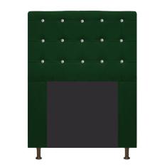 Cabeceira Estofada Dama 90cm Solteiro Suede Verde