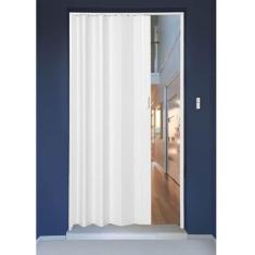 Porta Sanfonada De Pvc Polifort 80Cm X 2,10M Branco Neve